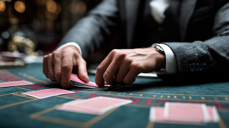 Professional casino dealer at HM88